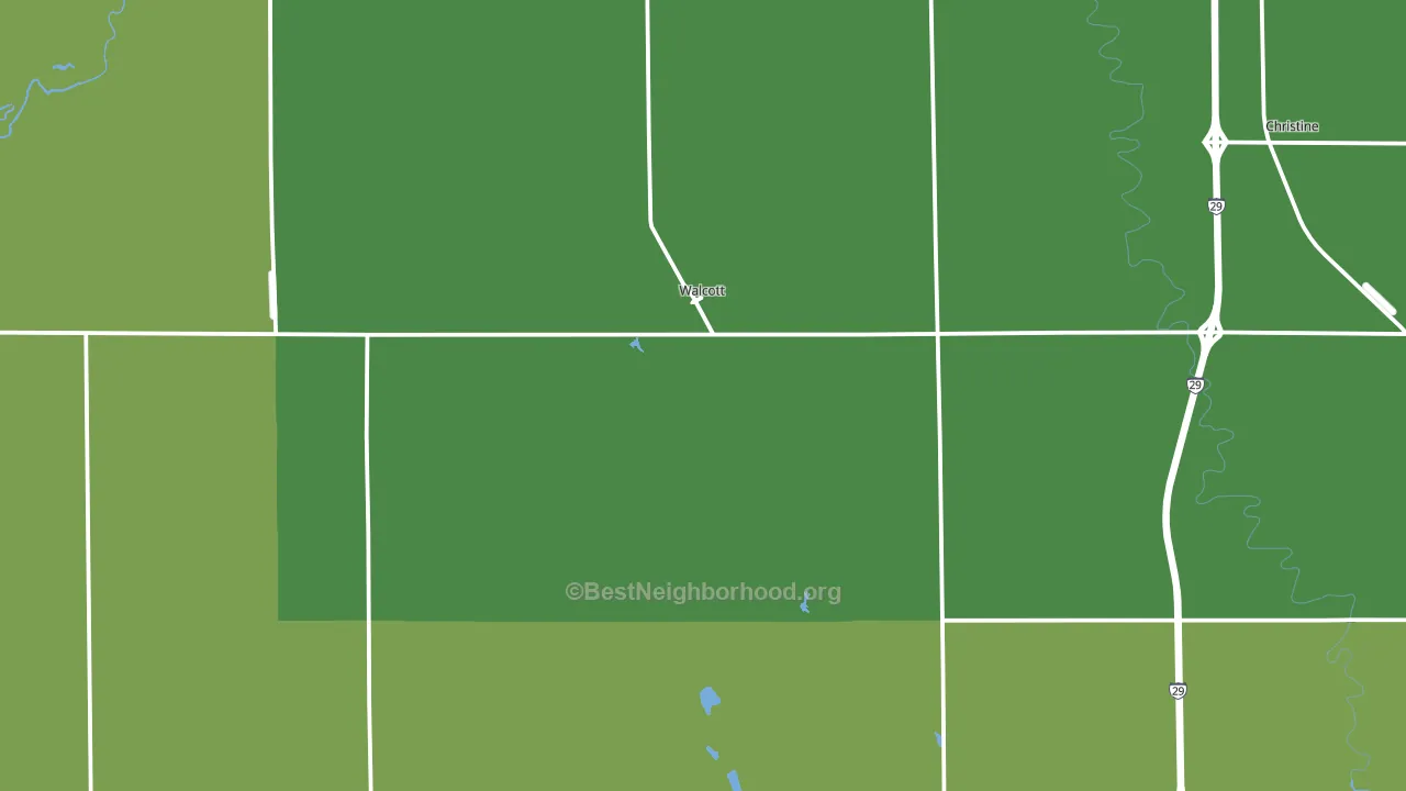 58077, ND block-group voter-turnout map