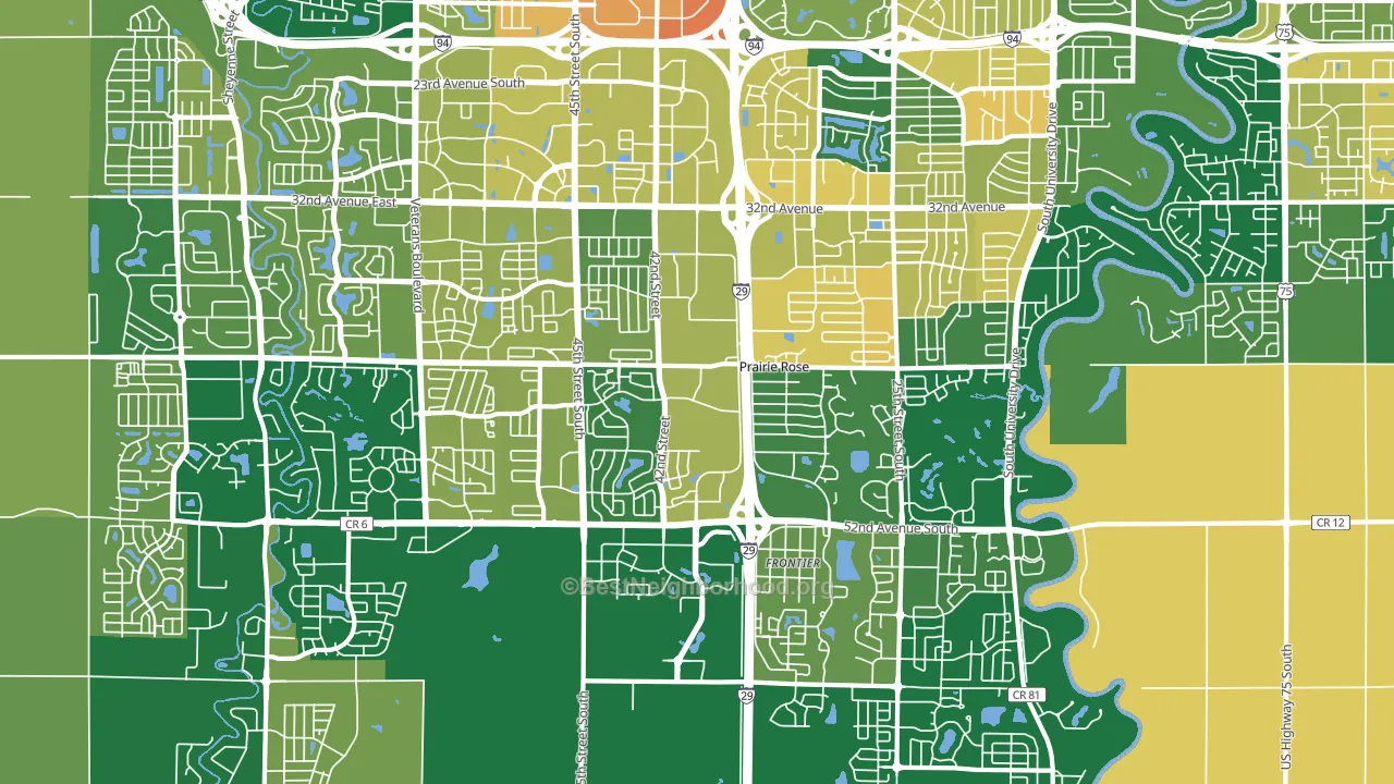 58104, ND block-group voter-turnout map