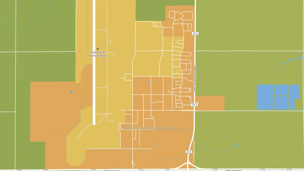 58205, ND block-group voter-turnout map