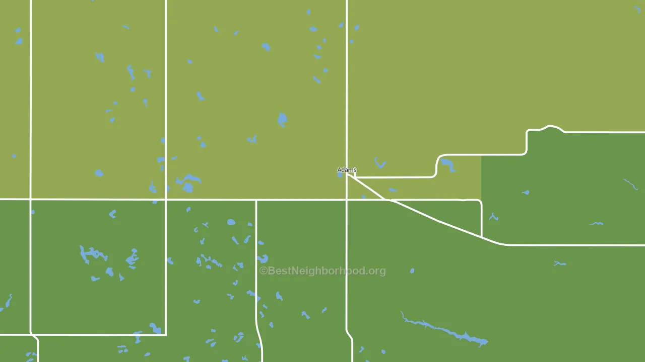 58210, ND block-group voter-turnout map