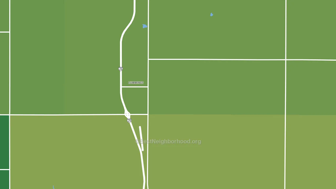58223, ND block-group voter-turnout map