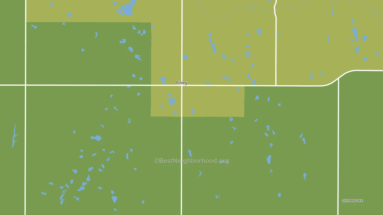 58230, ND block-group voter-turnout map