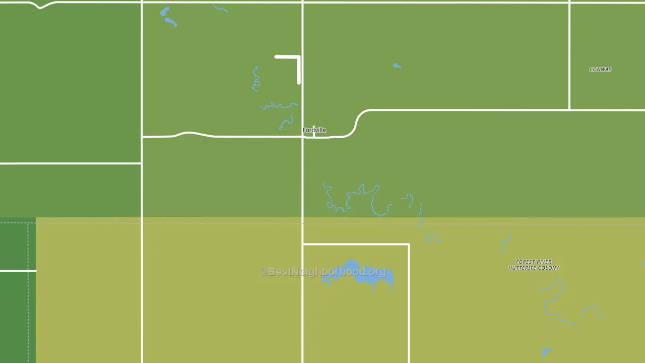 58231, ND block-group voter-turnout map