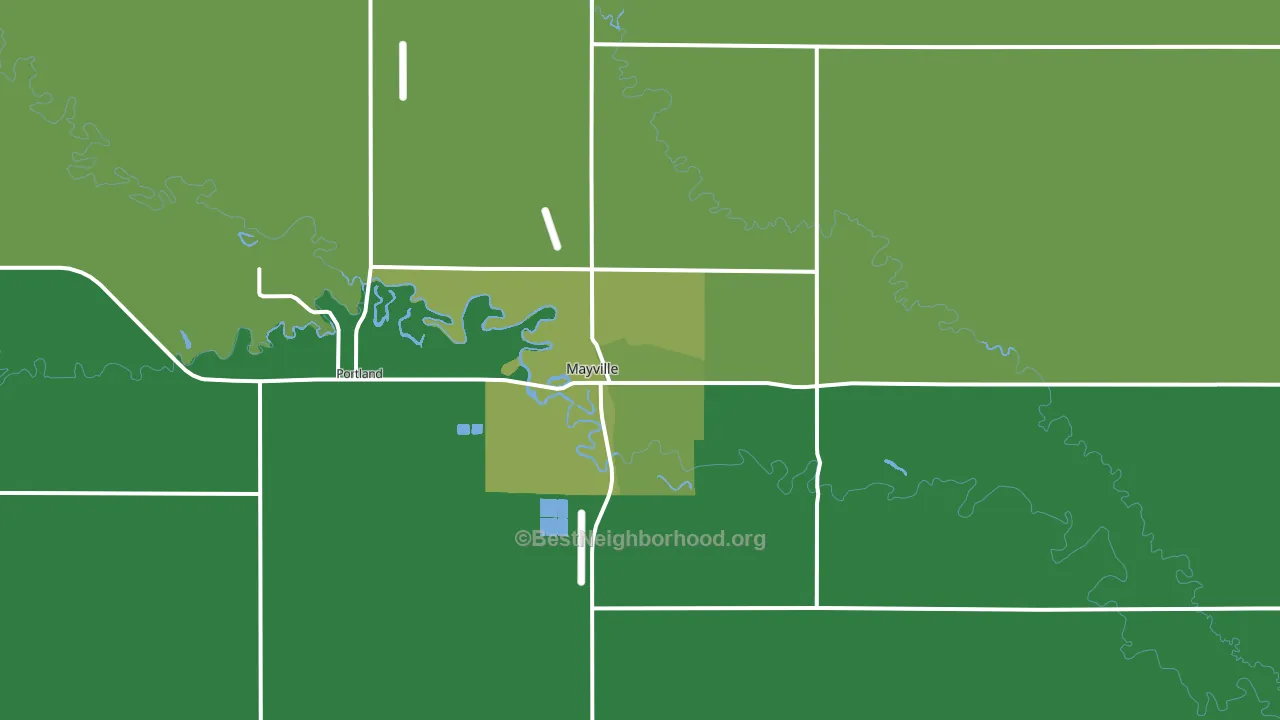58257, ND block-group voter-turnout map
