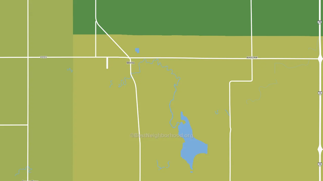 58261, ND block-group voter-turnout map