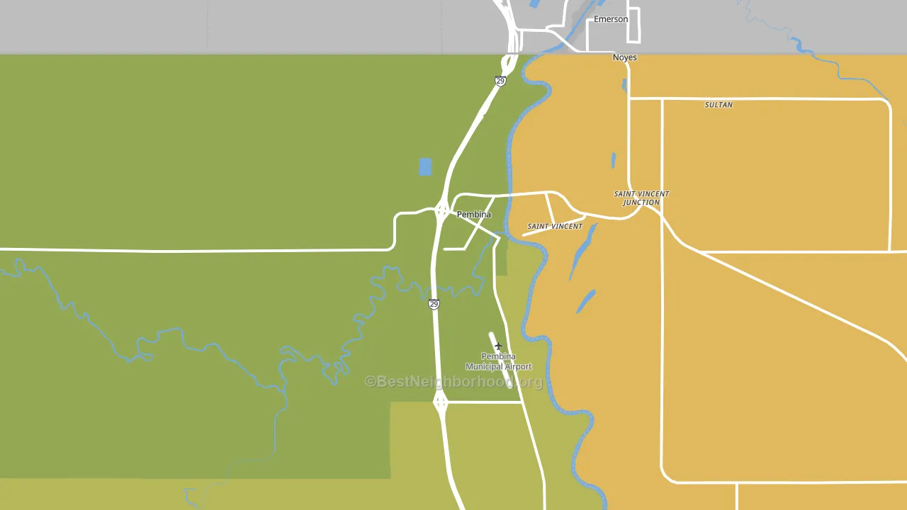 58271, ND block-group voter-turnout map