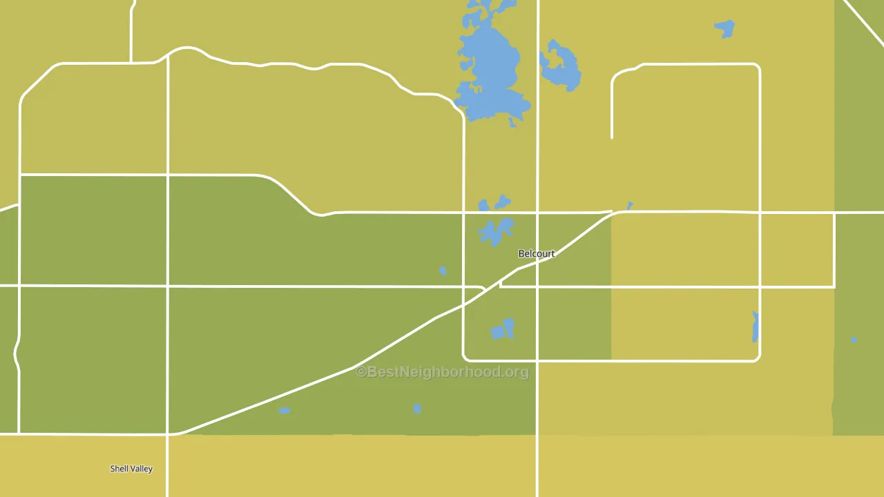 58316, ND block-group voter-turnout map