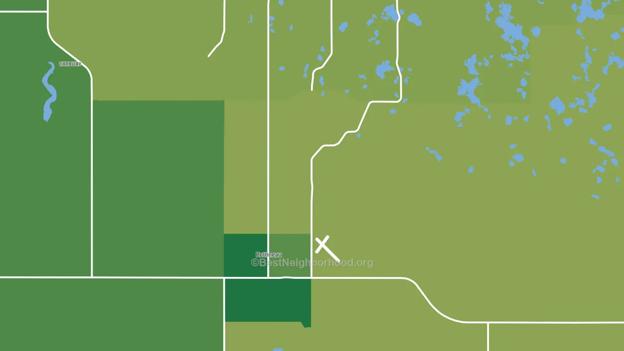 58318, ND block-group voter-turnout map