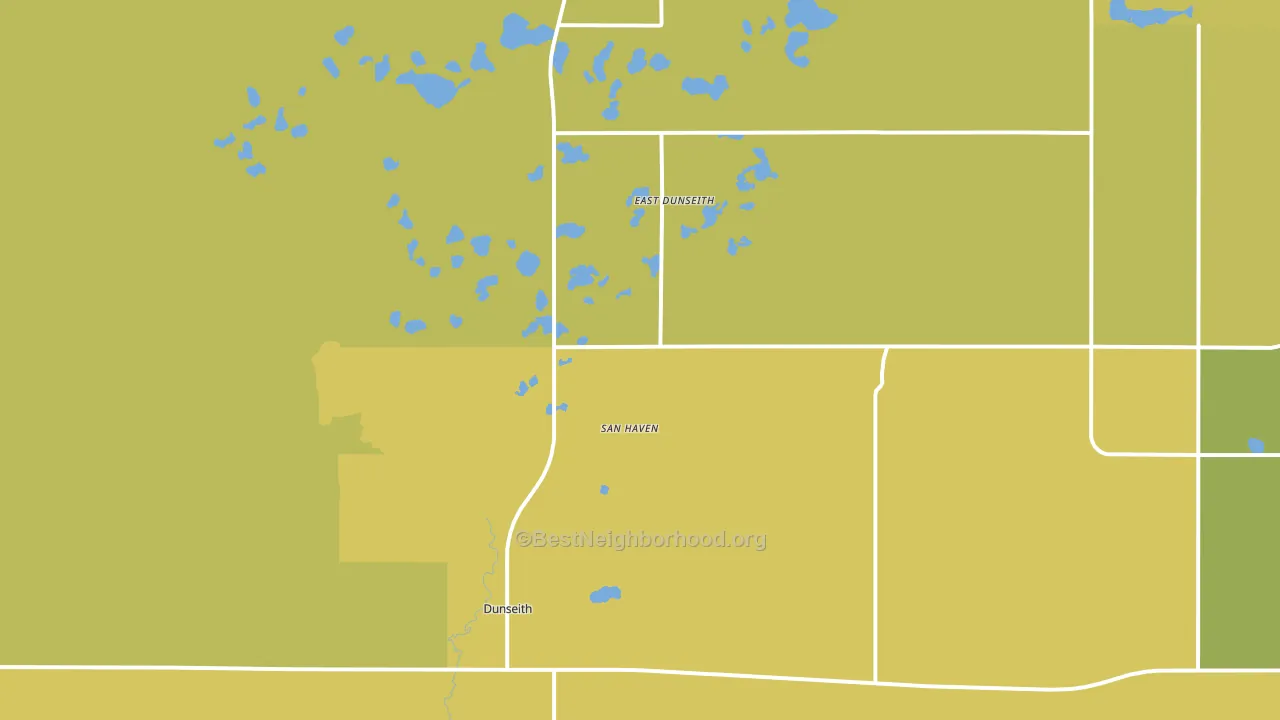 58329, ND block-group voter-turnout map