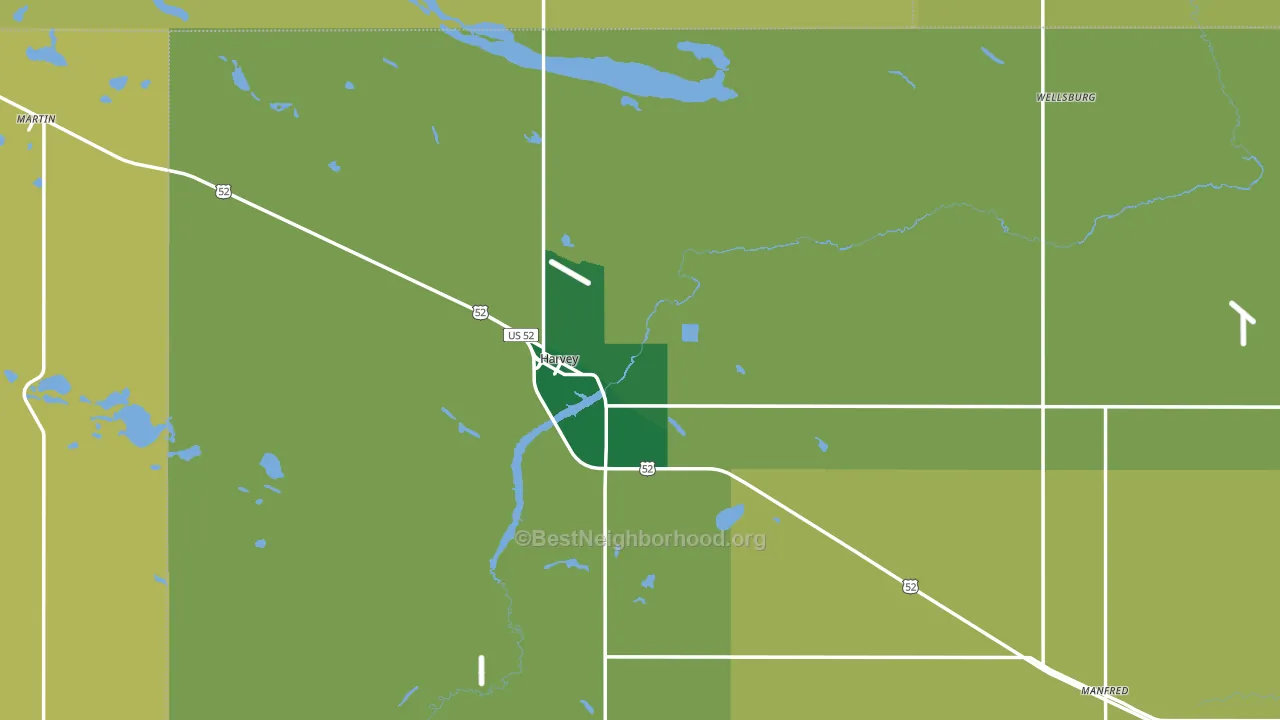 58341, ND block-group voter-turnout map