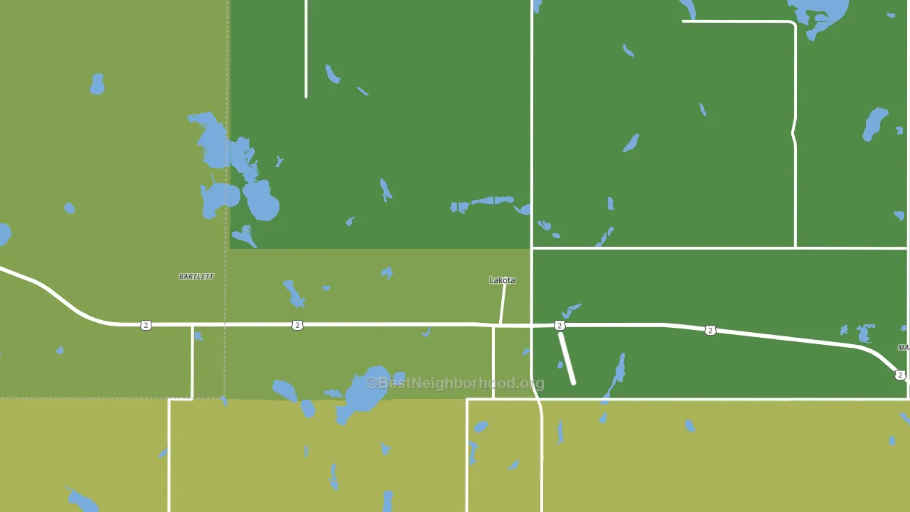 58344, ND block-group voter-turnout map