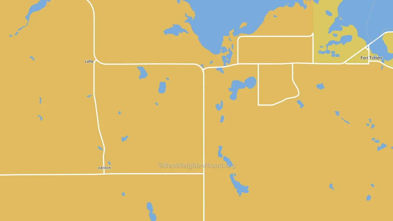 58357, ND block-group voter-turnout map