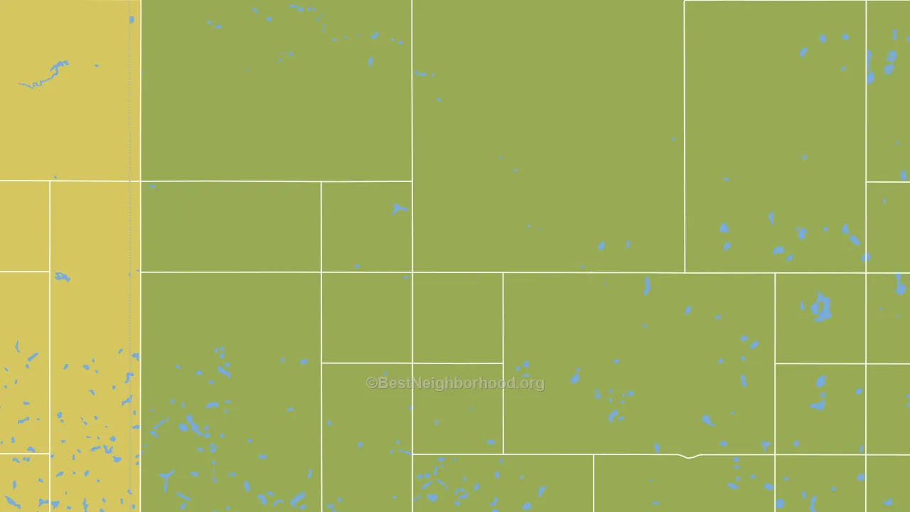 58363, ND block-group voter-turnout map