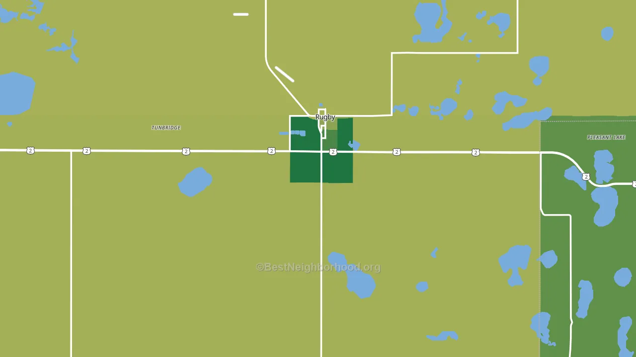 58368, ND block-group voter-turnout map