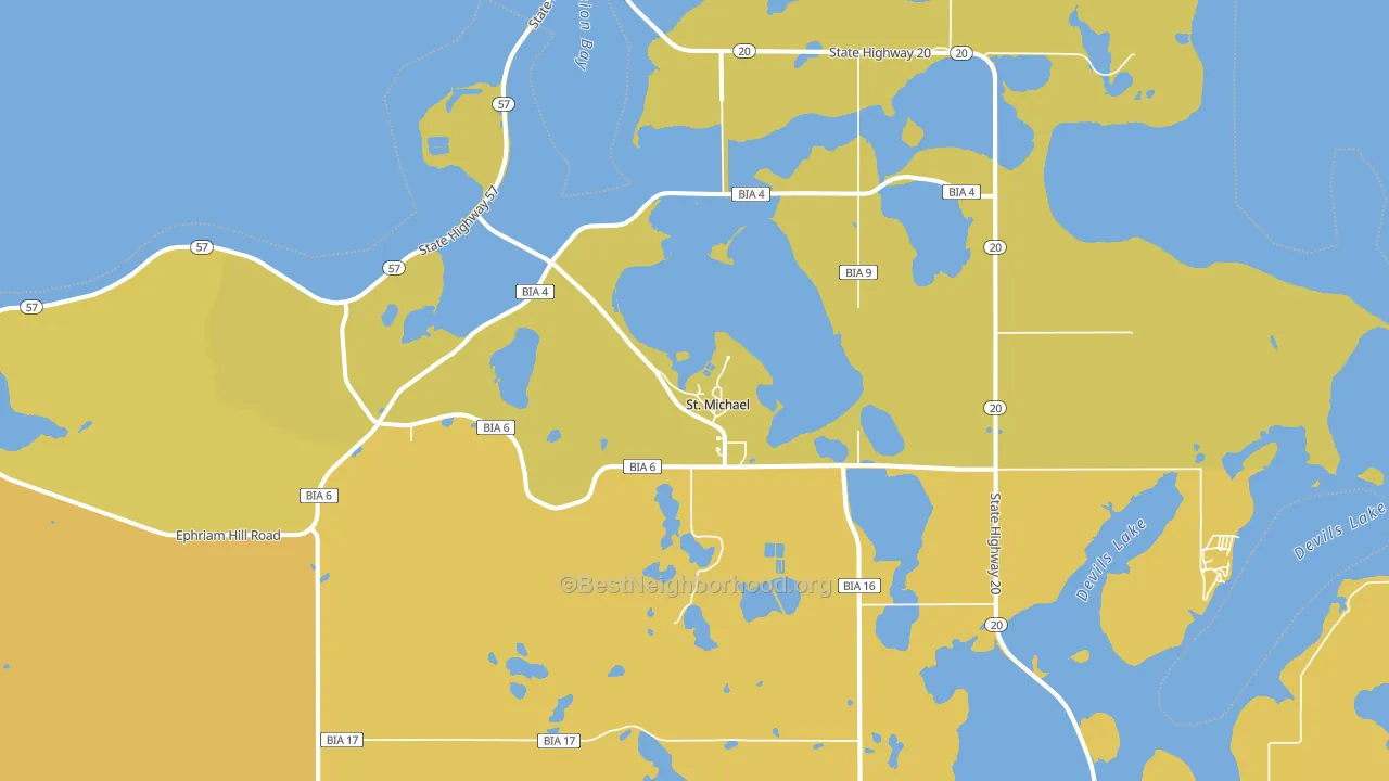 58370, ND block-group voter-turnout map