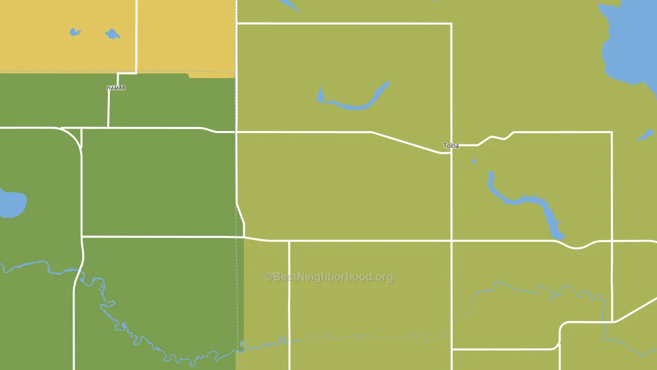 58380, ND block-group voter-turnout map