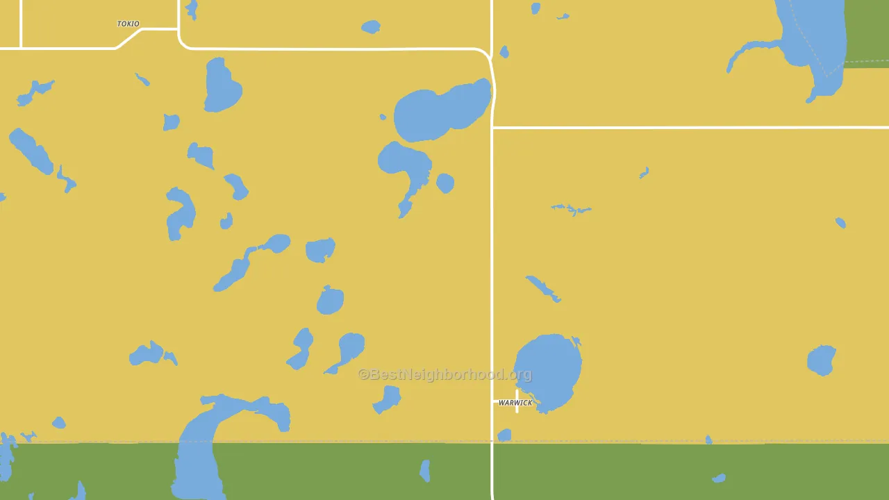 58381, ND block-group voter-turnout map
