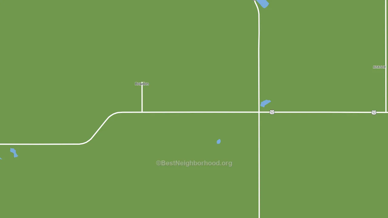 58418, ND block-group voter-turnout map
