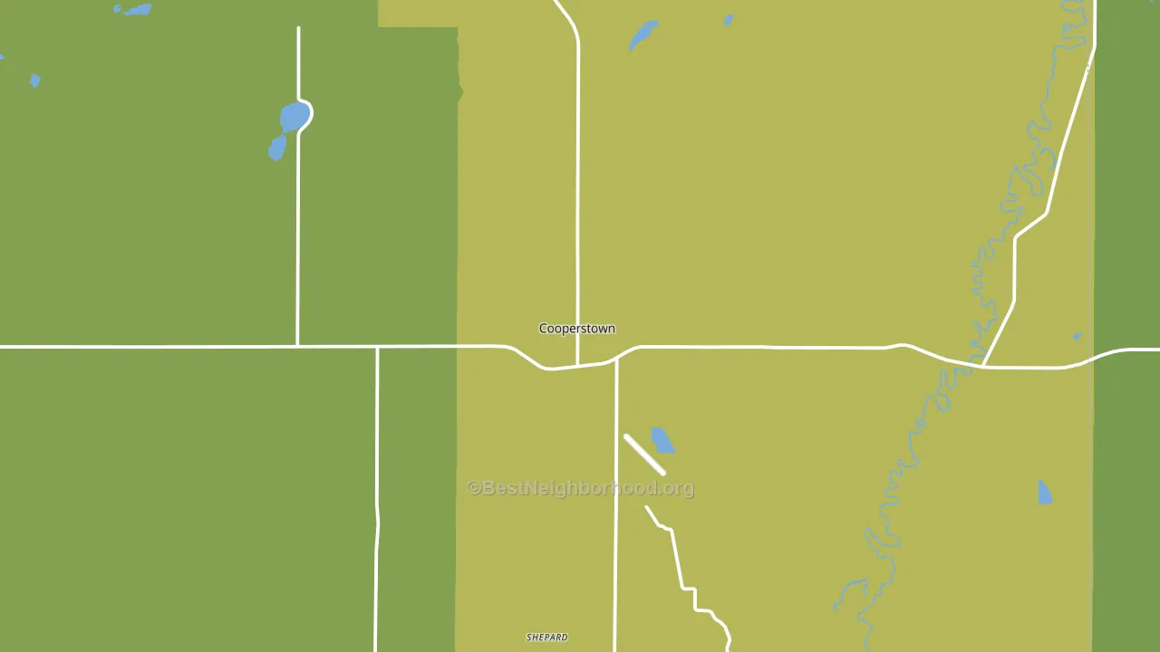 58425, ND block-group voter-turnout map