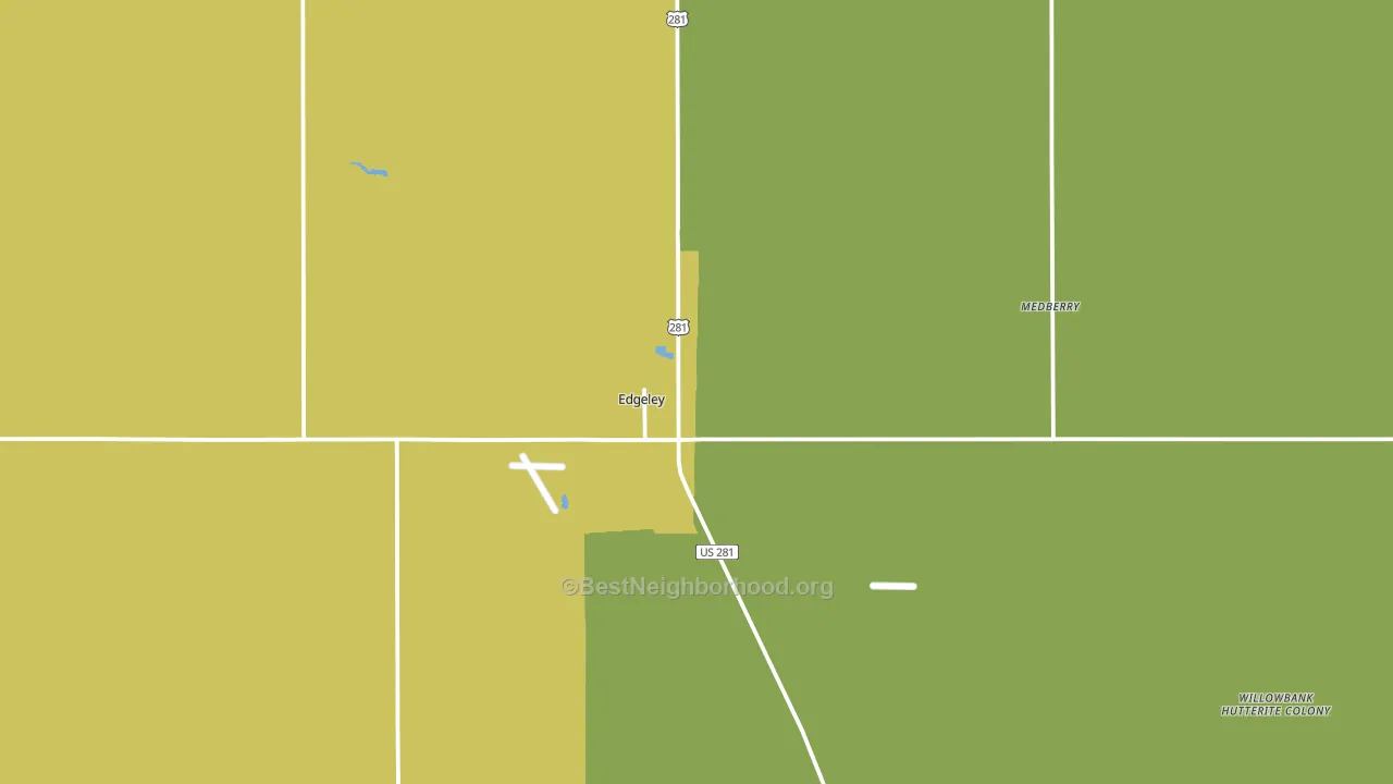 58433, ND block-group voter-turnout map