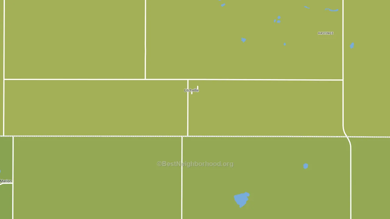 58461, ND block-group voter-turnout map