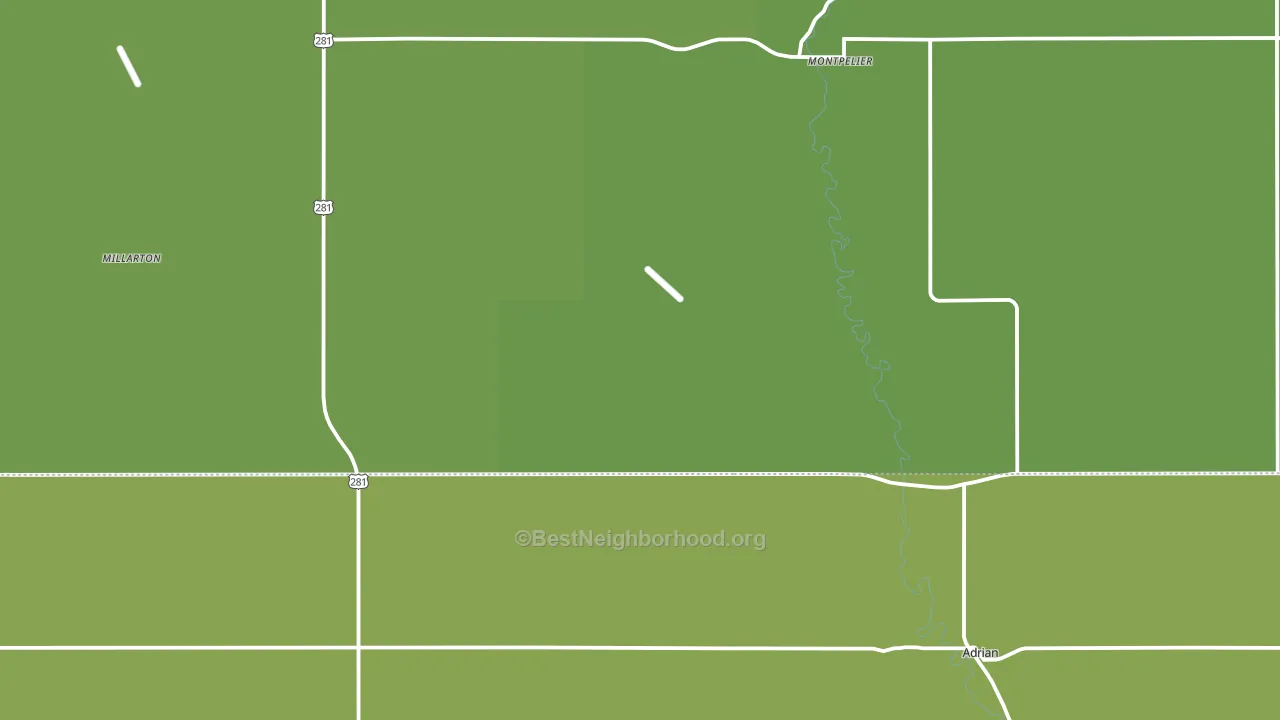 58472, ND block-group voter-turnout map