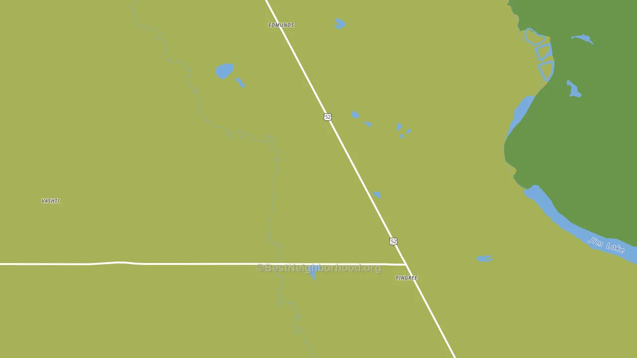 58476, ND block-group voter-turnout map