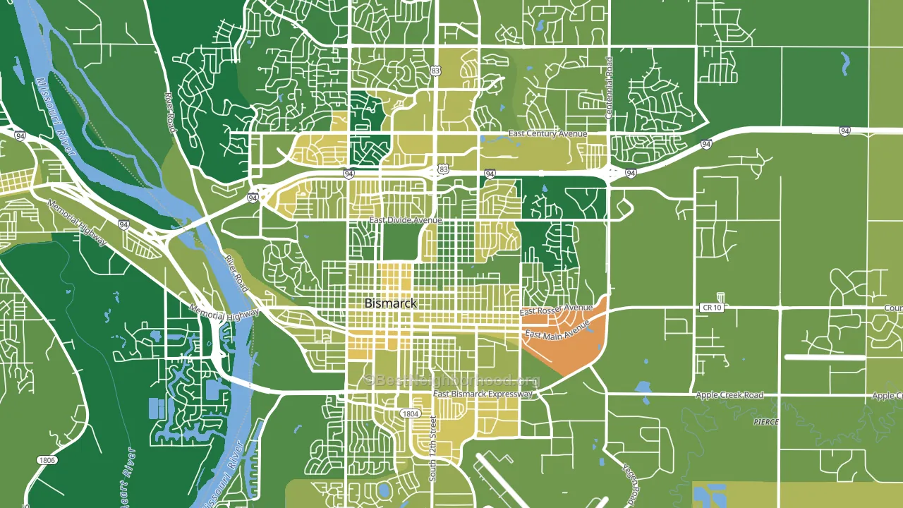 58501, ND block-group voter-turnout map