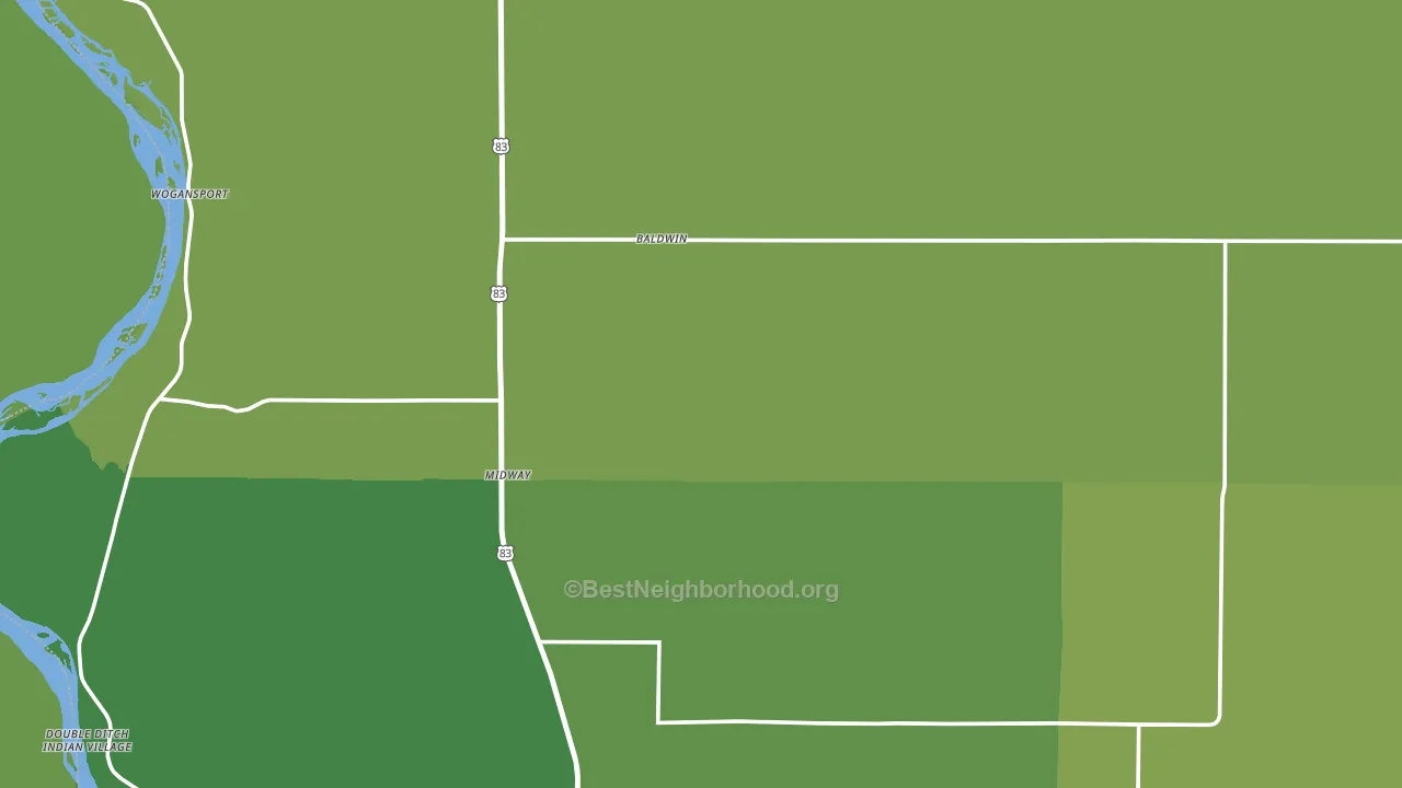 58521, ND block-group voter-turnout map