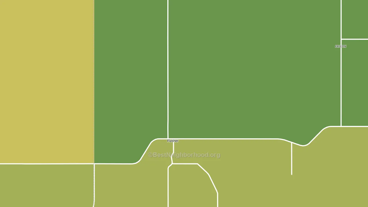58535, ND block-group voter-turnout map