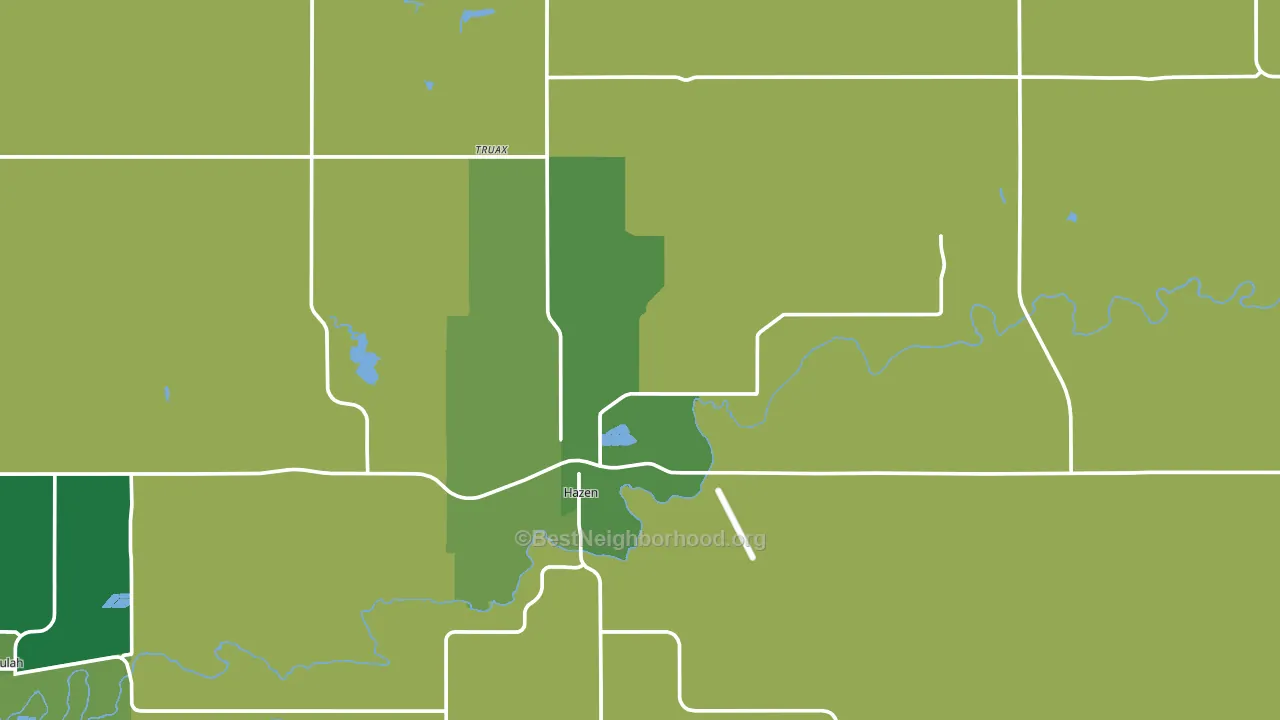 58545, ND block-group voter-turnout map