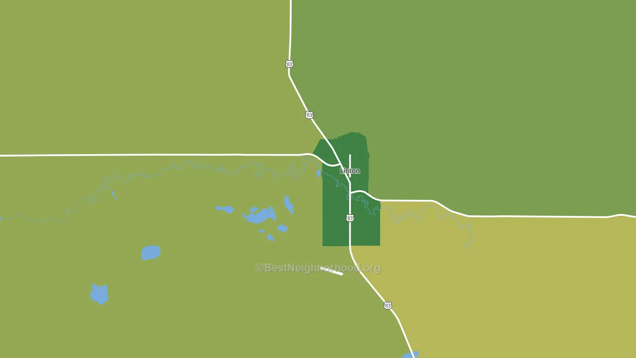 58552, ND block-group voter-turnout map