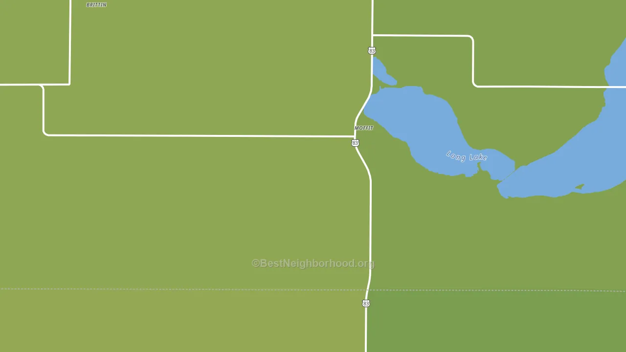58560, ND block-group voter-turnout map