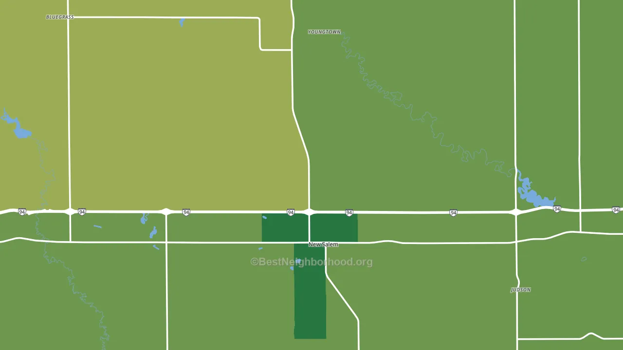 58563, ND block-group voter-turnout map