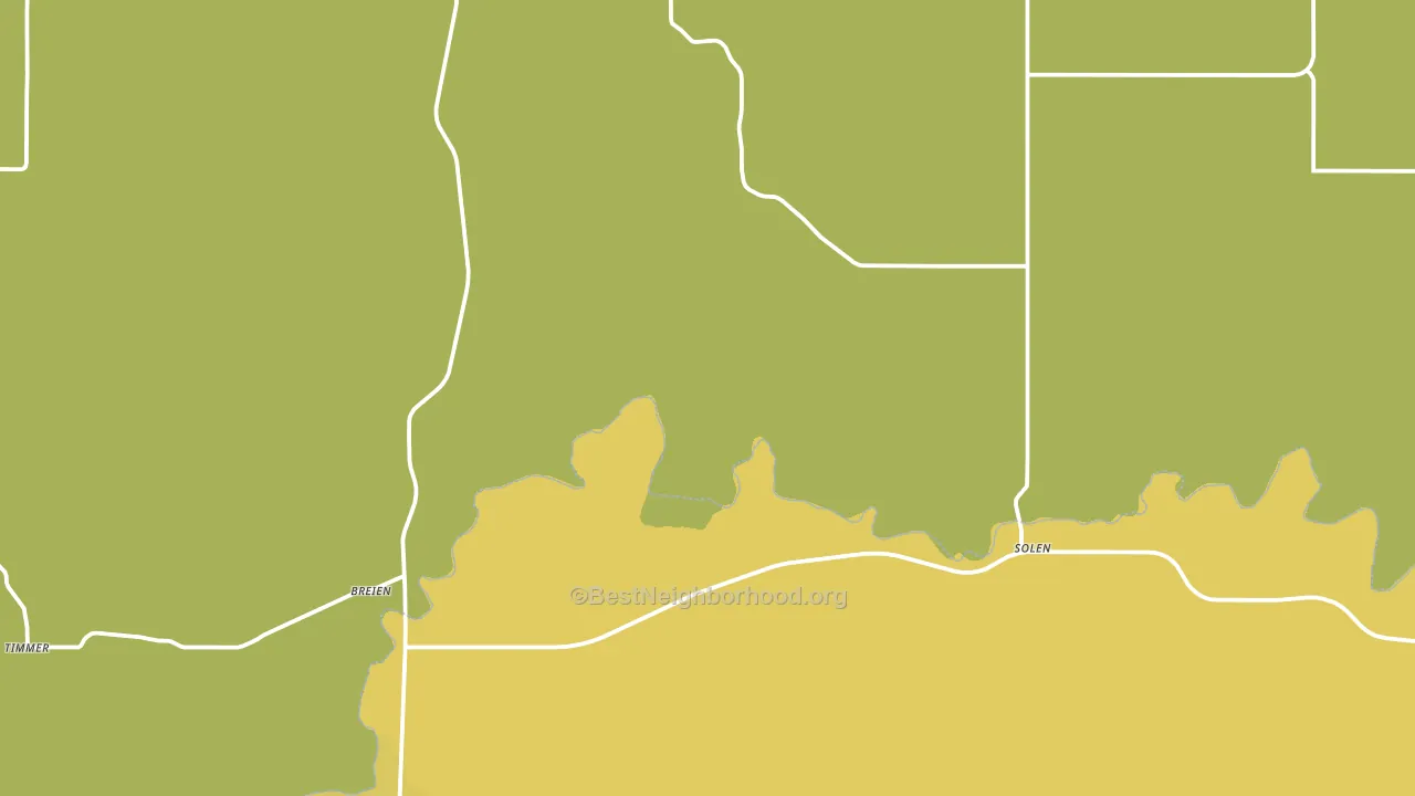 58570, ND block-group voter-turnout map