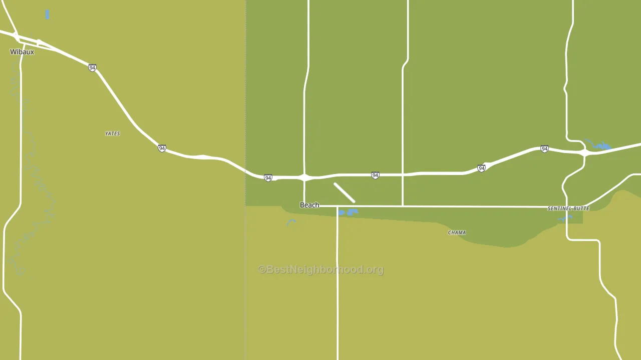 58621, ND block-group voter-turnout map