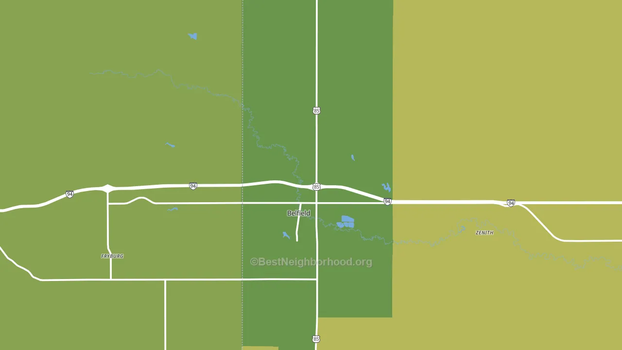 58622, ND block-group voter-turnout map