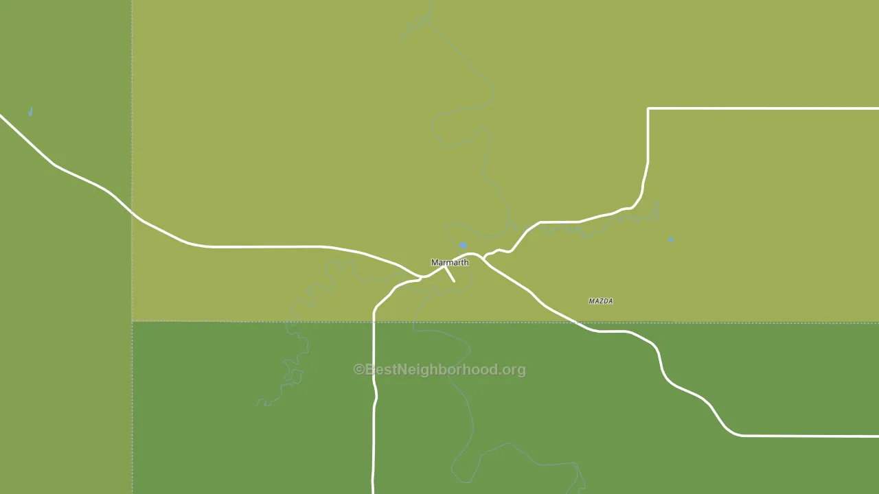 58643, ND block-group voter-turnout map