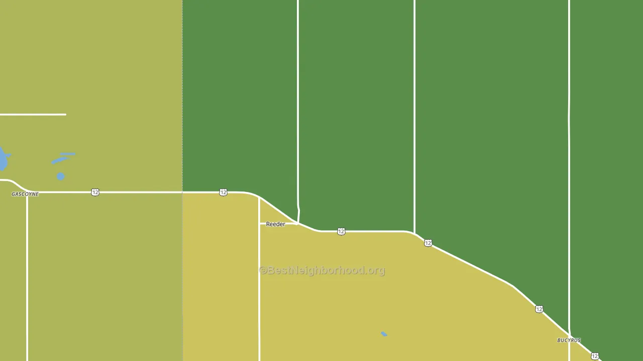 58649, ND block-group voter-turnout map