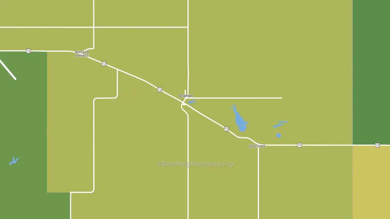 58653, ND block-group voter-turnout map