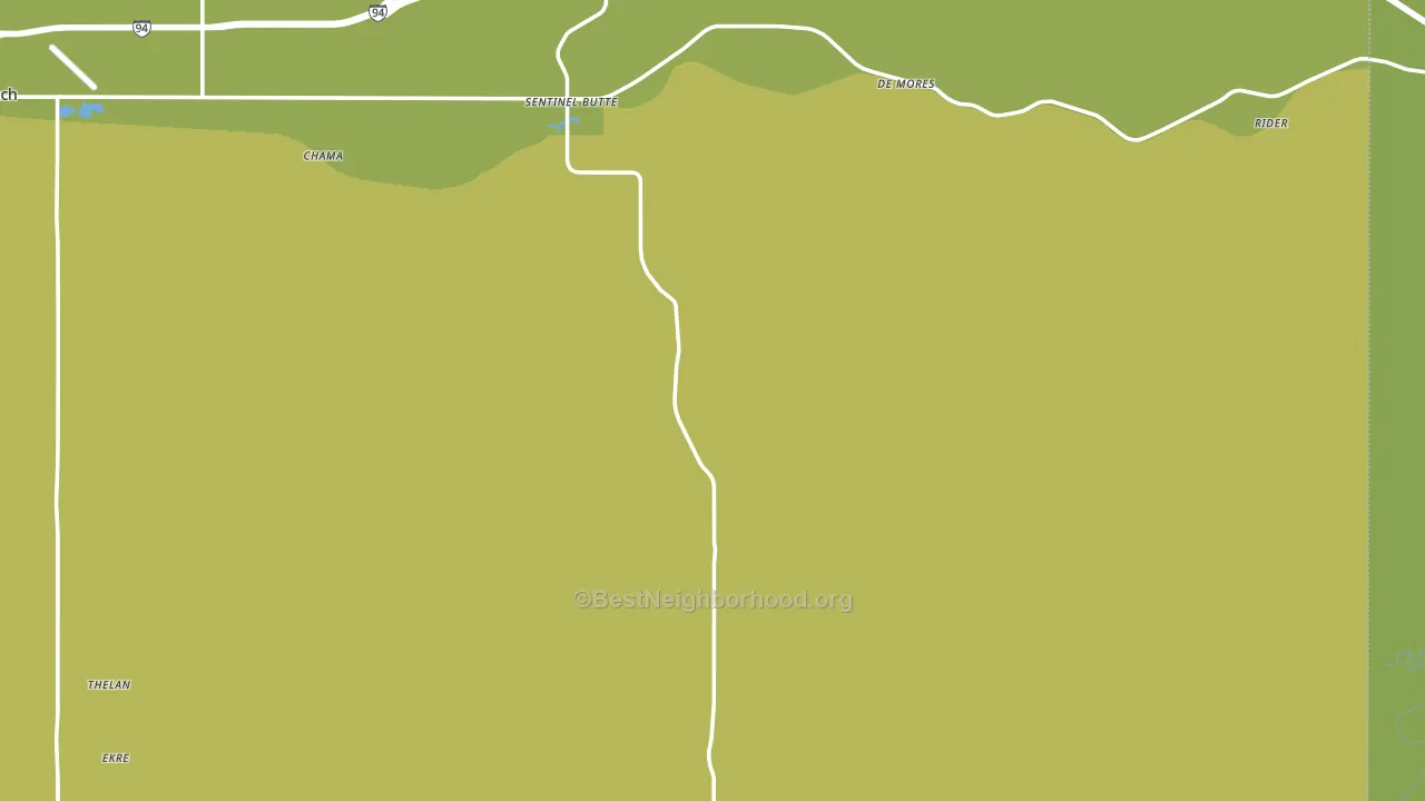 58654, ND block-group voter-turnout map
