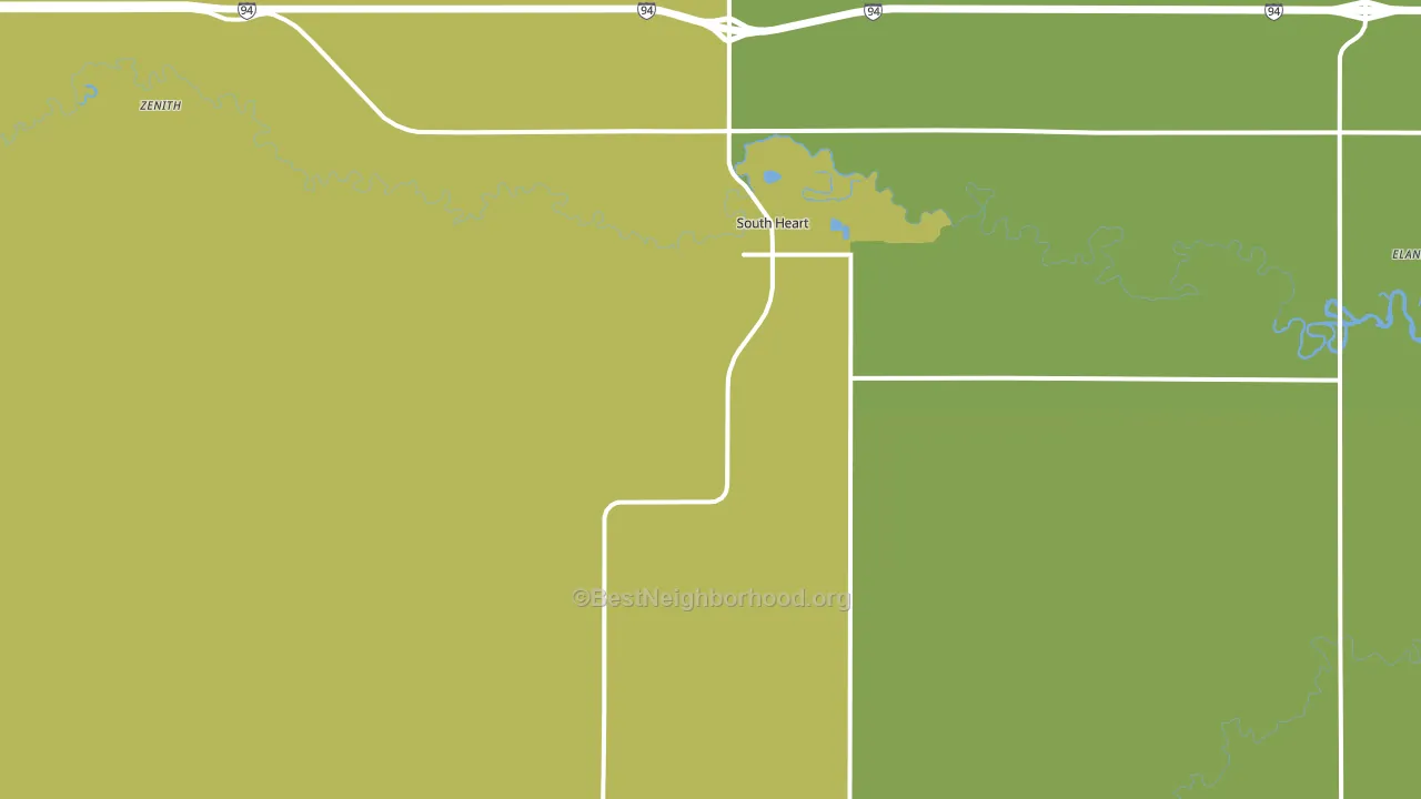 58655, ND block-group voter-turnout map