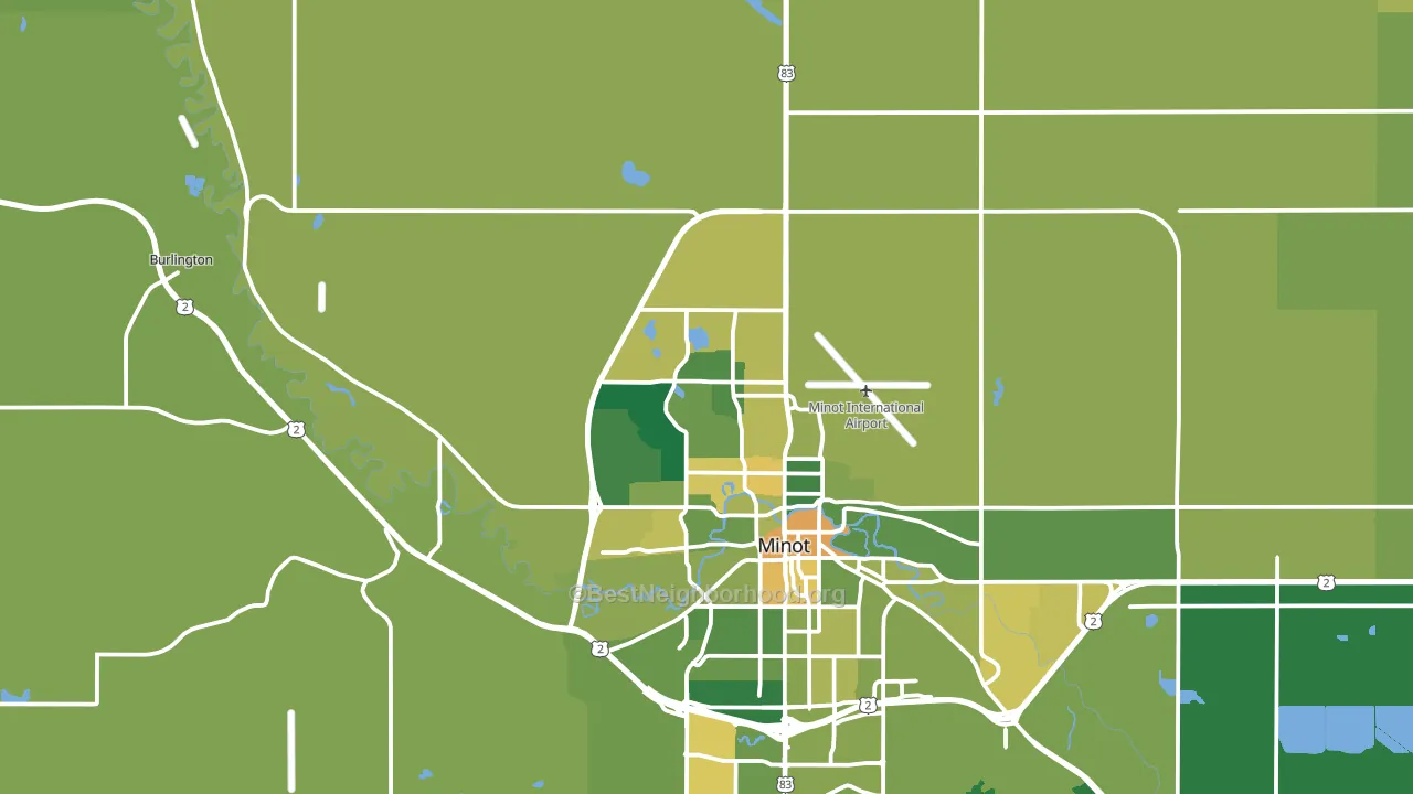 58703, ND block-group voter-turnout map