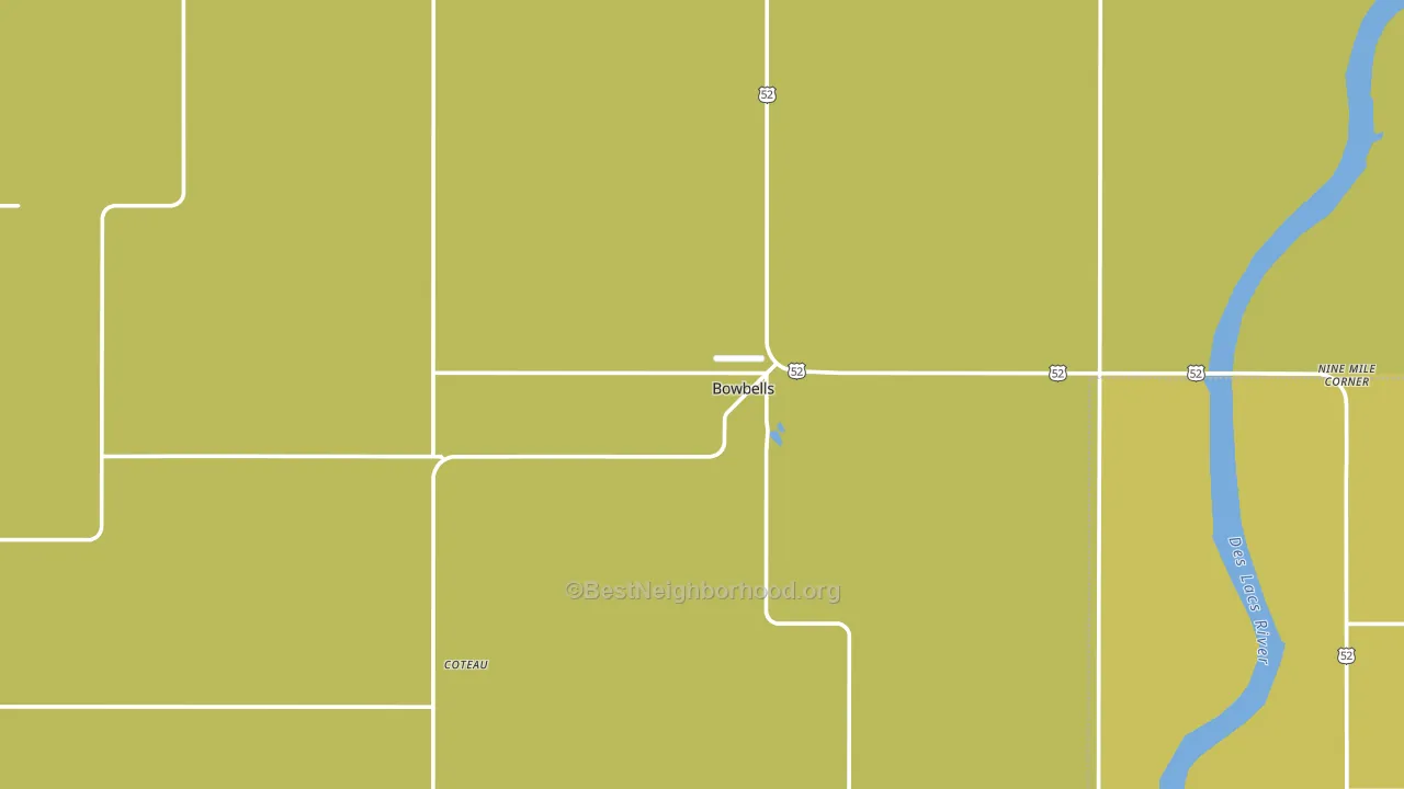 58721, ND block-group voter-turnout map