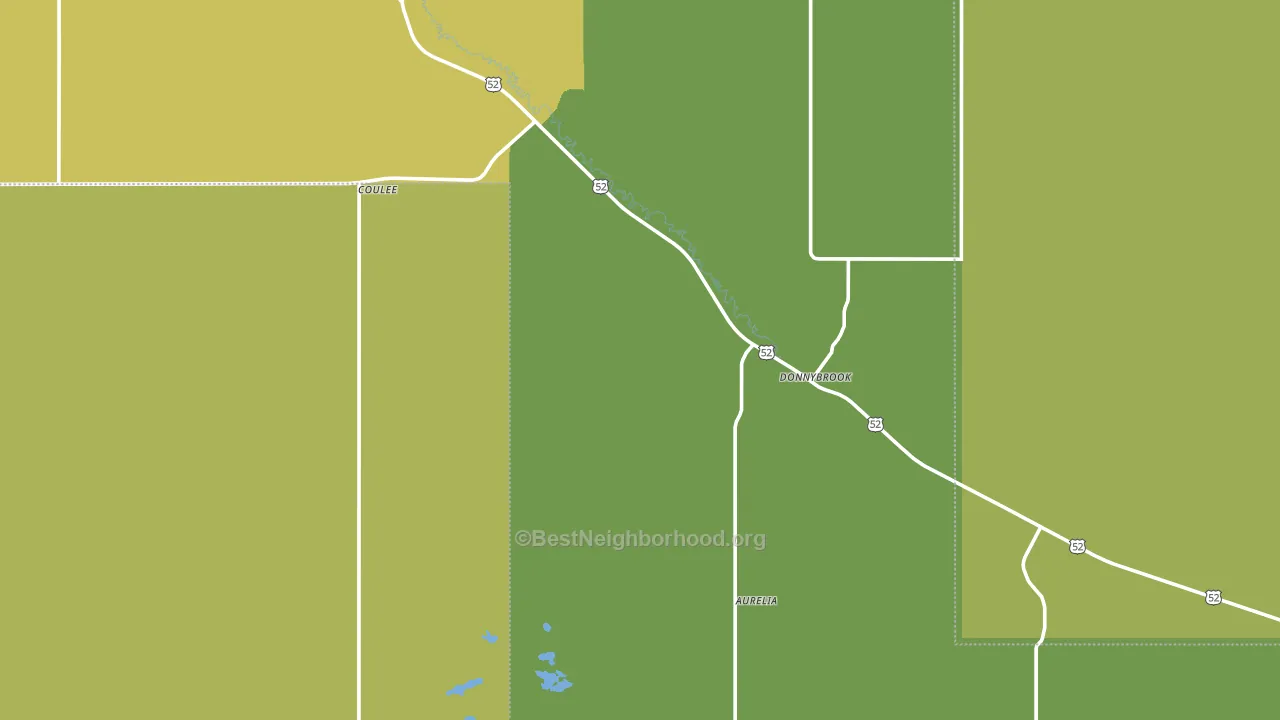 58734, ND block-group voter-turnout map