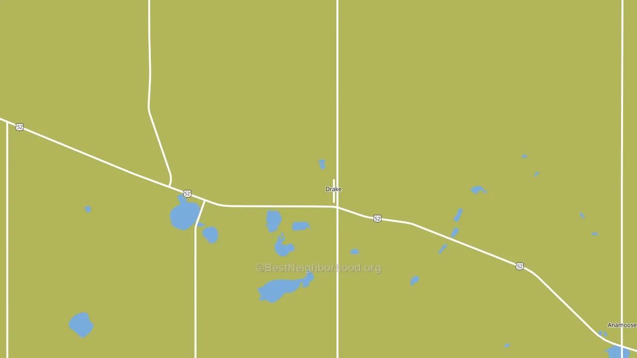58736, ND block-group voter-turnout map