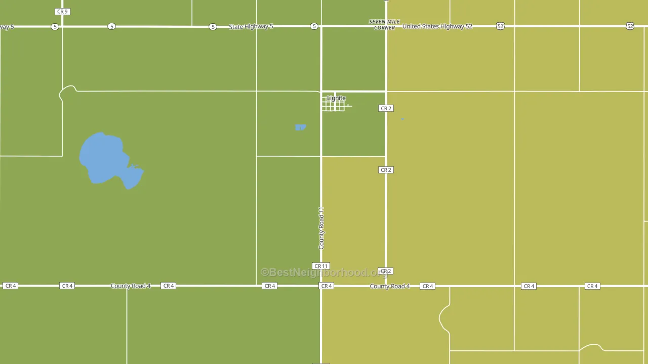 58752, ND block-group voter-turnout map