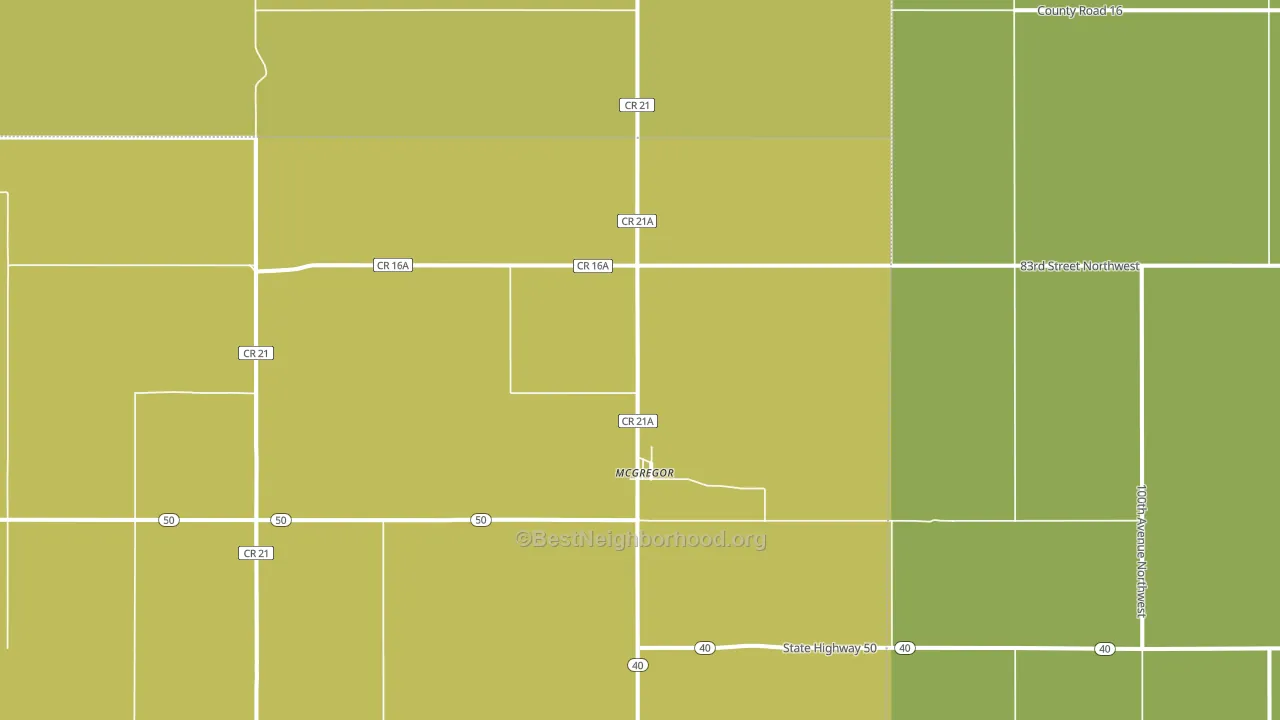 58755, ND block-group voter-turnout map