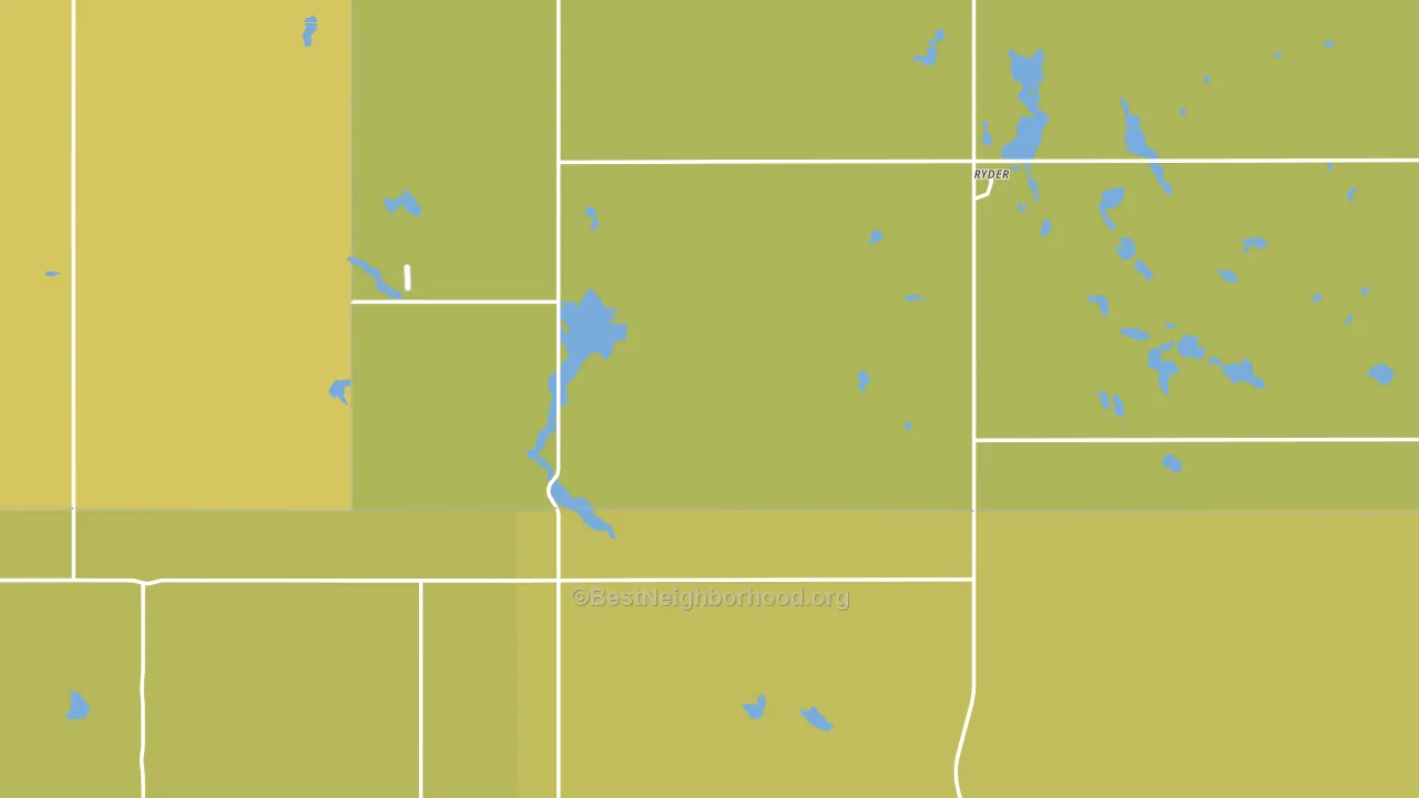 58779, ND block-group voter-turnout map
