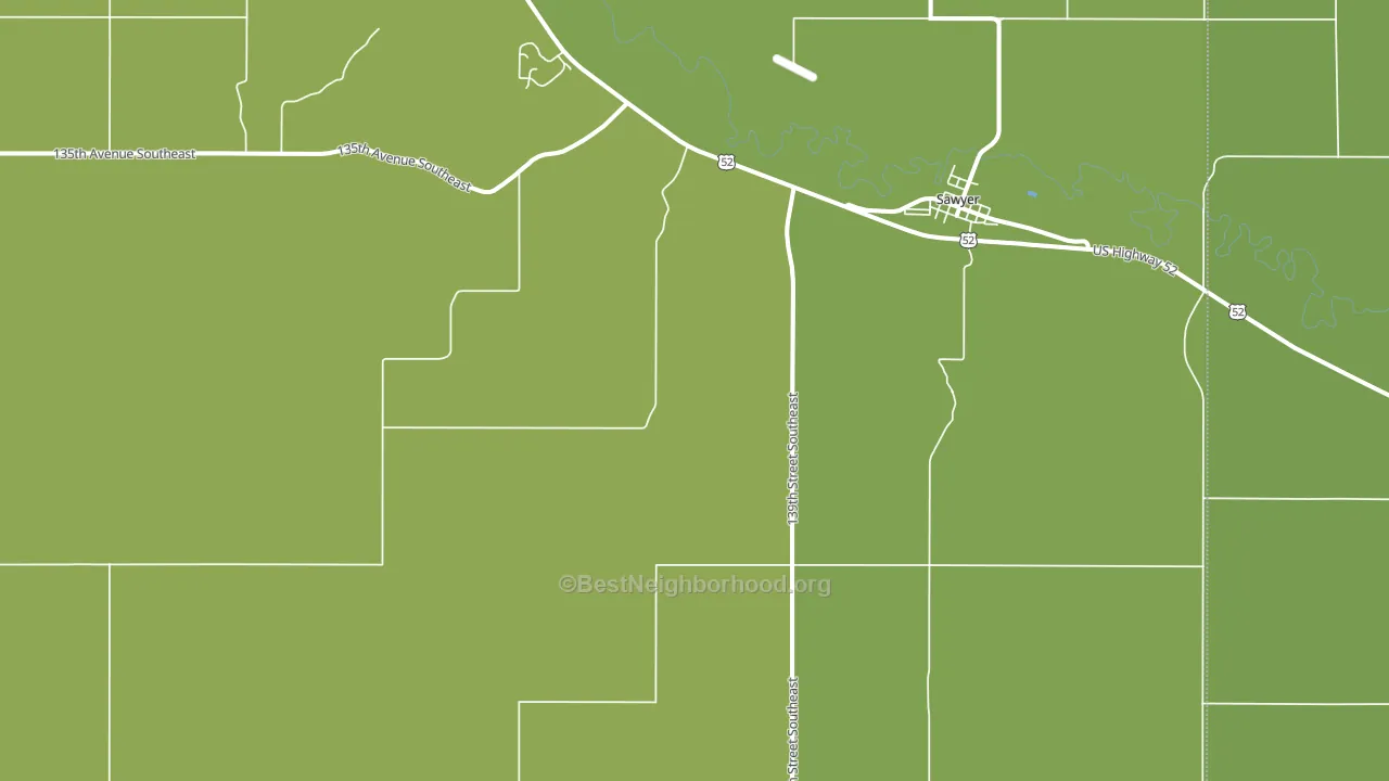 58781, ND block-group voter-turnout map